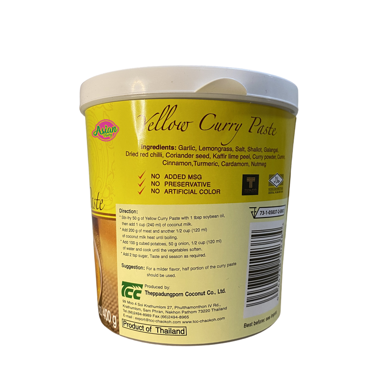 Mae Ploy Yellow Curry Paste 400g Back