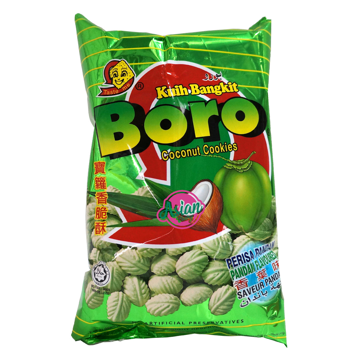 Boro Coconut Cookies PANDAN 90g Front