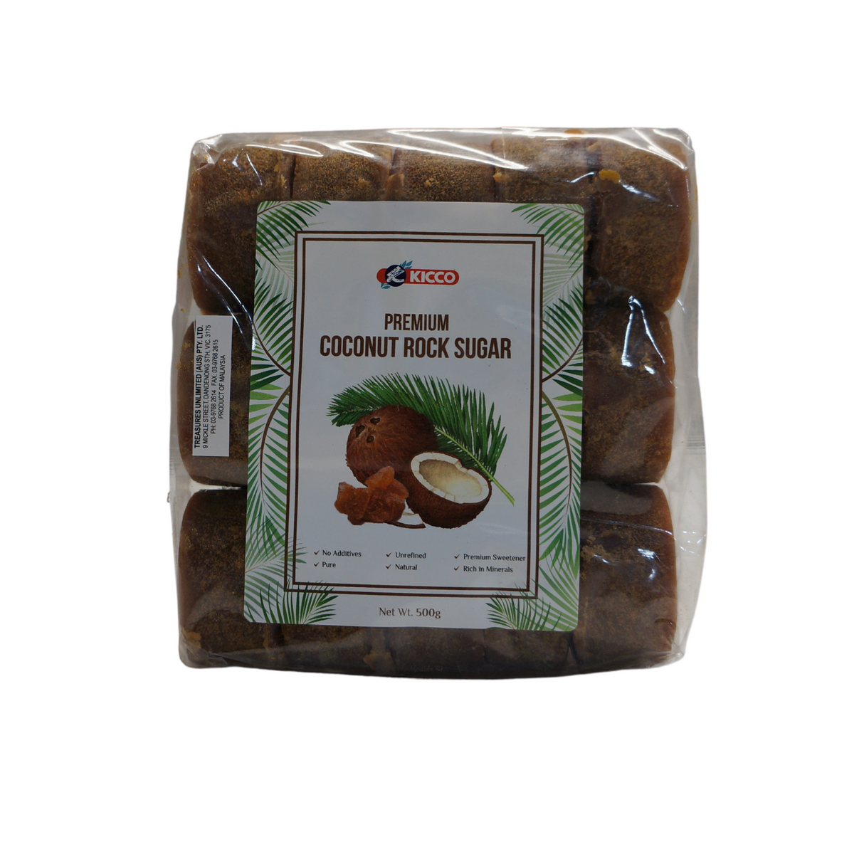 Kicco Premium Coconut Rock Sugar 500g Front