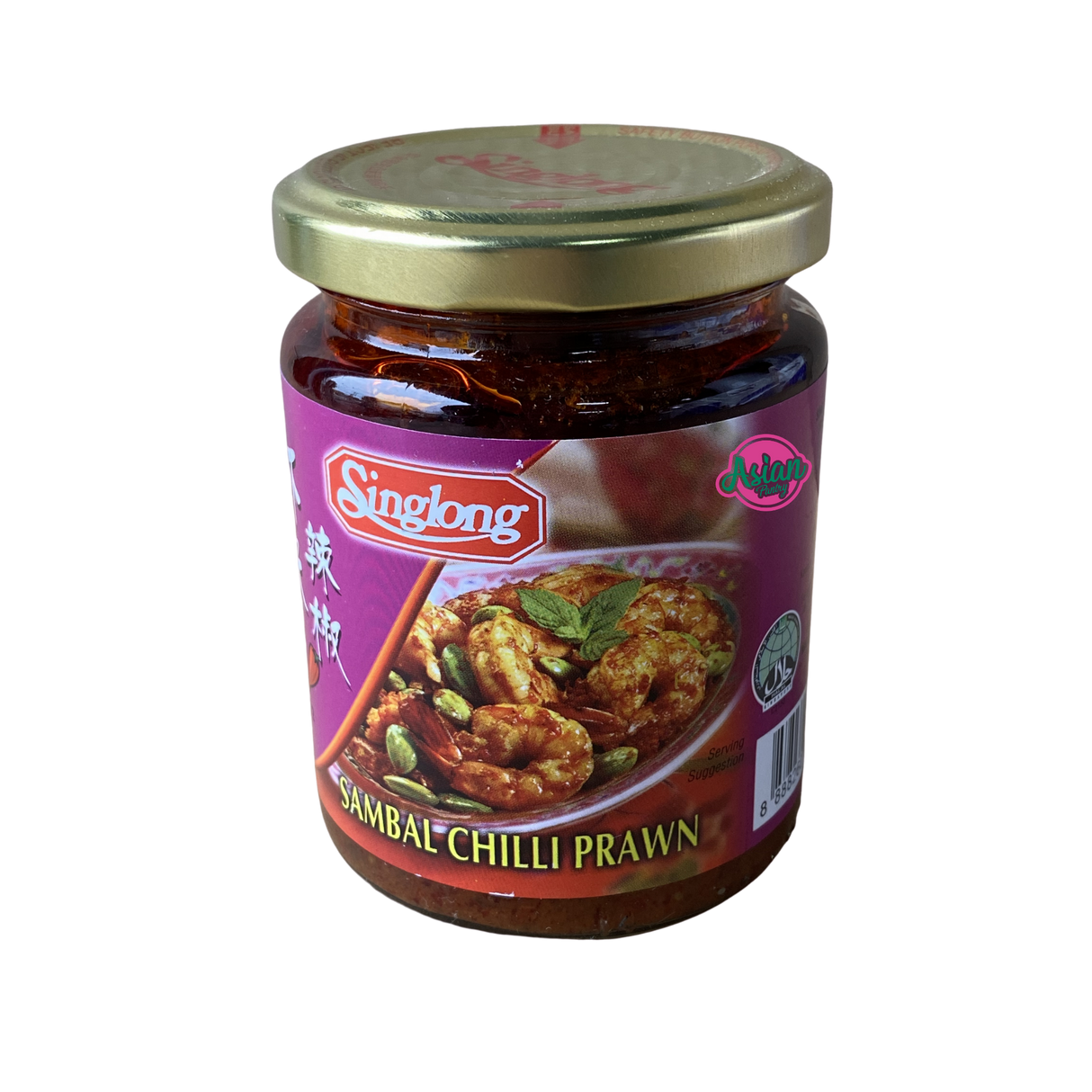 Singlong Sambal Chilli Prawn 230g Front