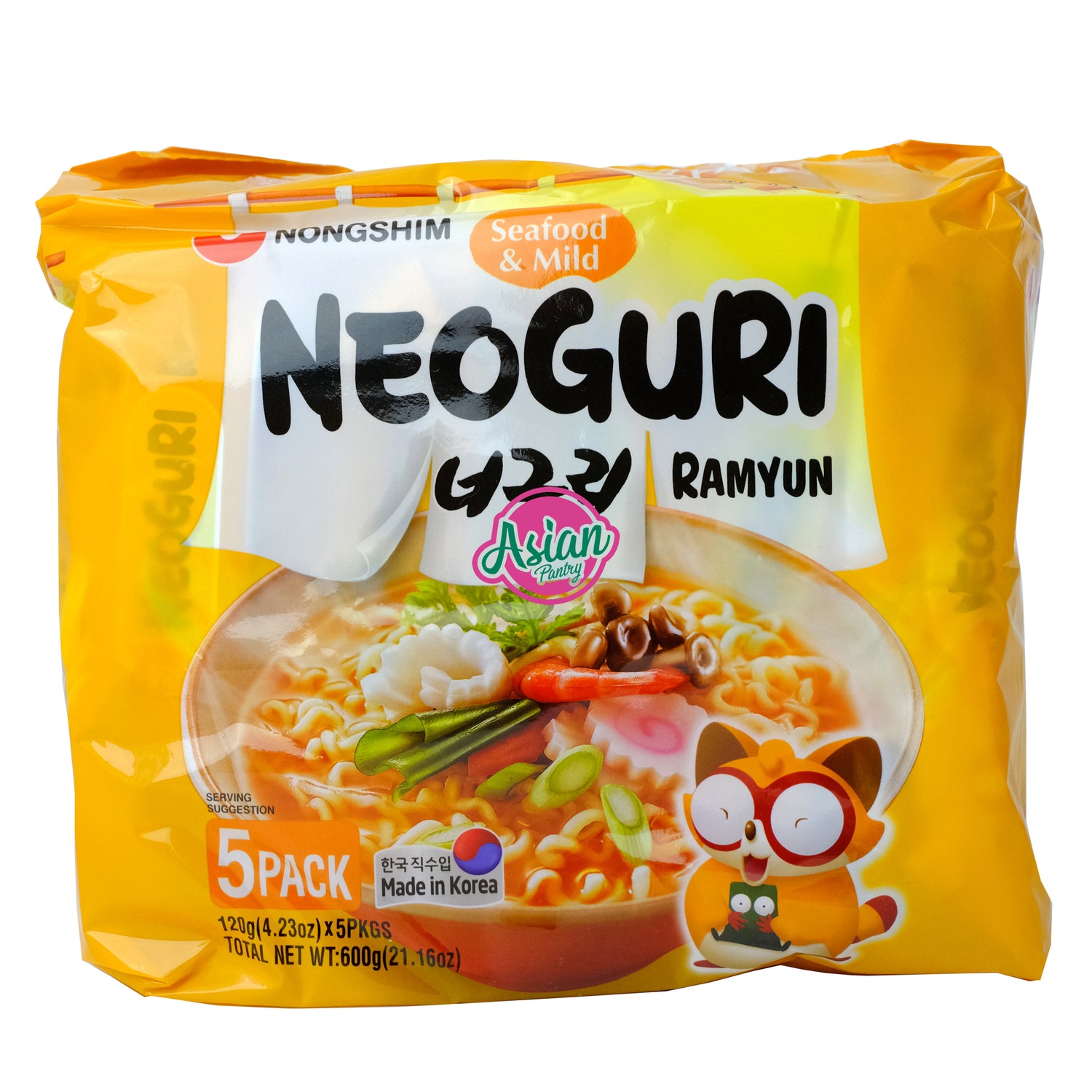 Nongshim Neoguri Seafood & Mild Ramyun 600g Front