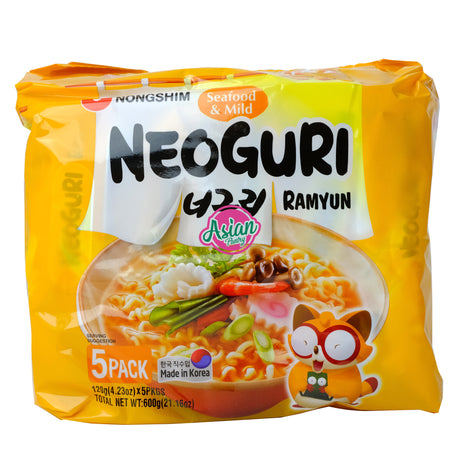 Nongshim Neoguri Seafood & Mild Ramyun 600g Front
