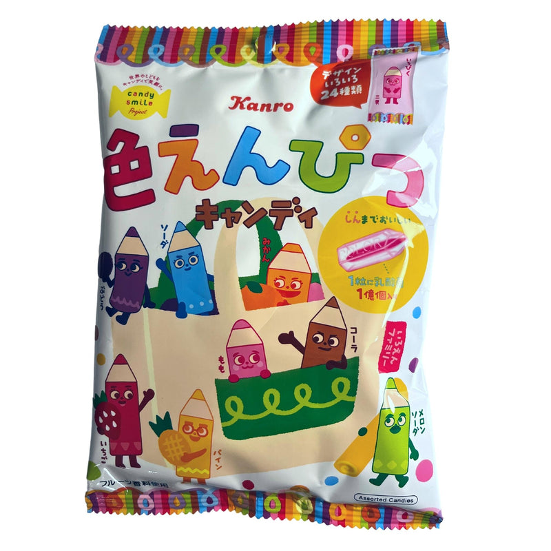 Kanro Coloured Pencil Type Candy 80g Front