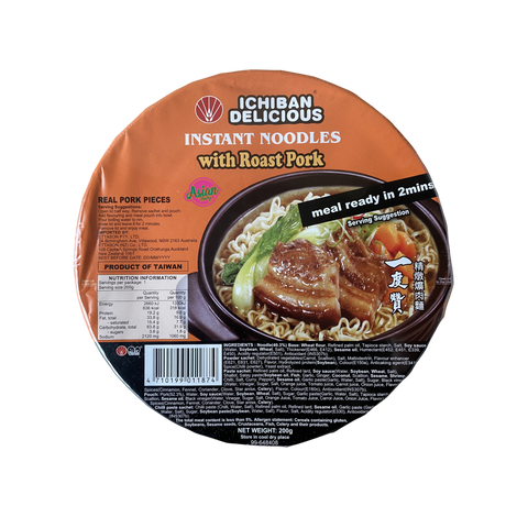 Ichiban Delicious Instant Noodle with Roast Pork 200g Front