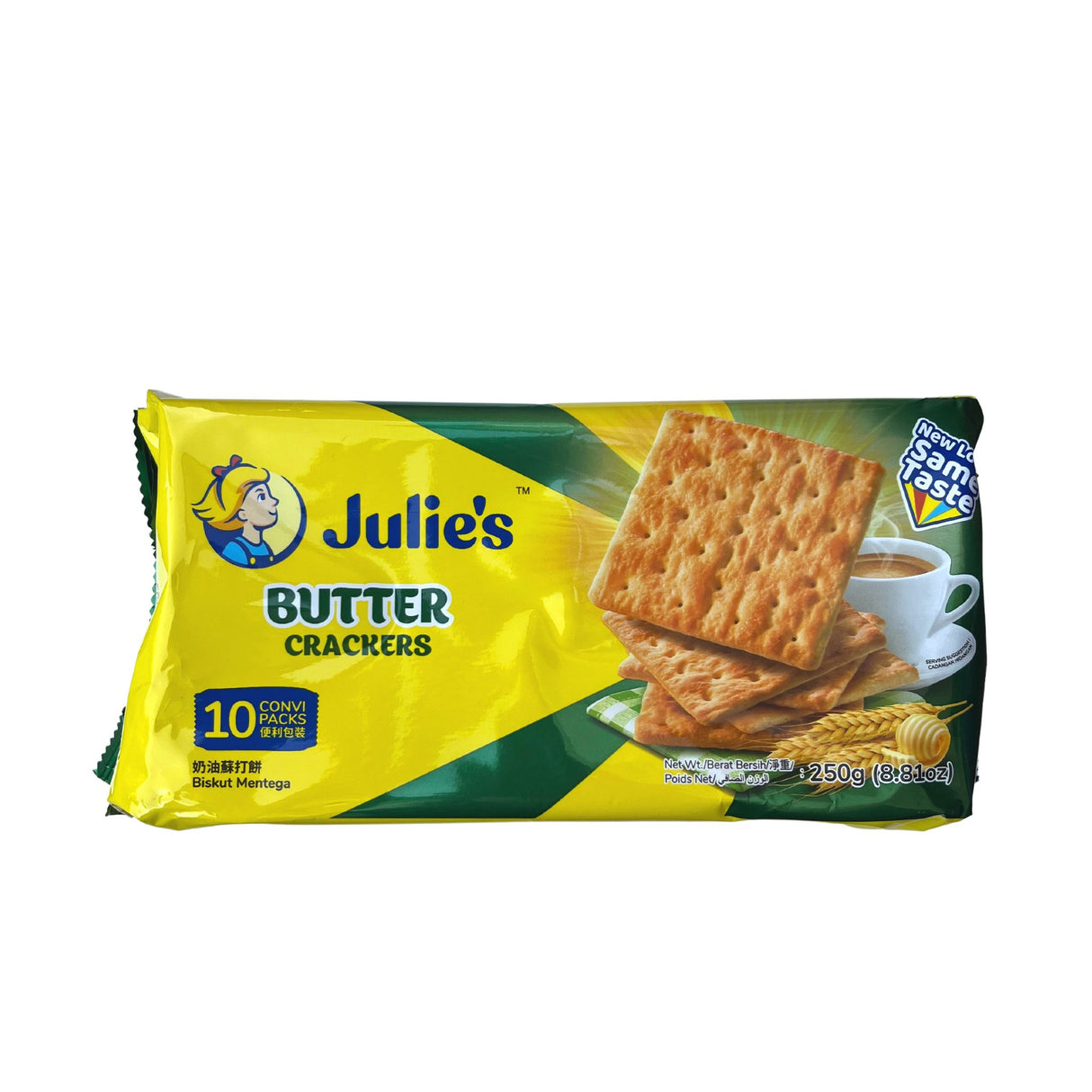 Julie's Butter Crackers 10 Pack 250g Front