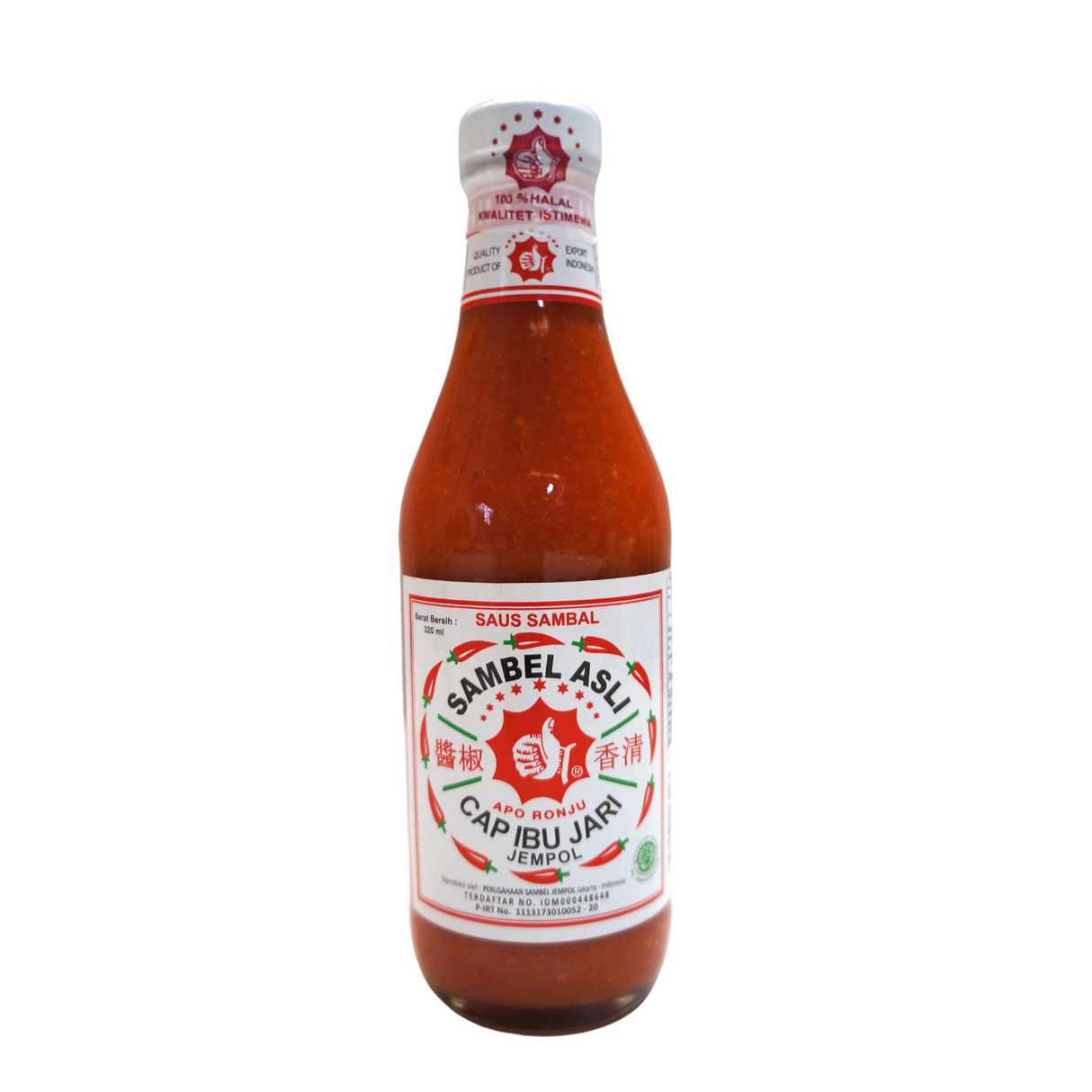 Sambel Asli Jempol Chilli Sauce 320ml Front