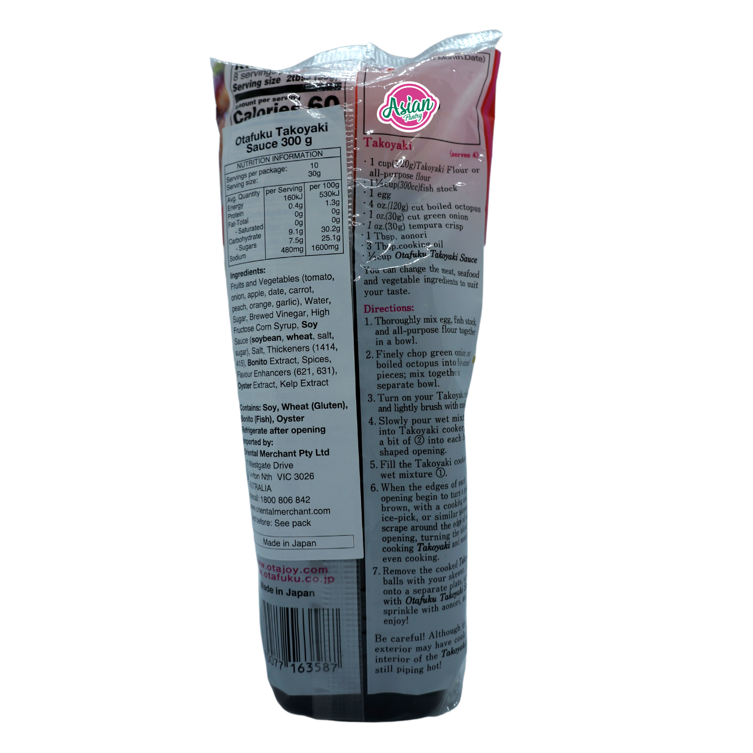 Otafuku Takoyaki Sauce 300g Back