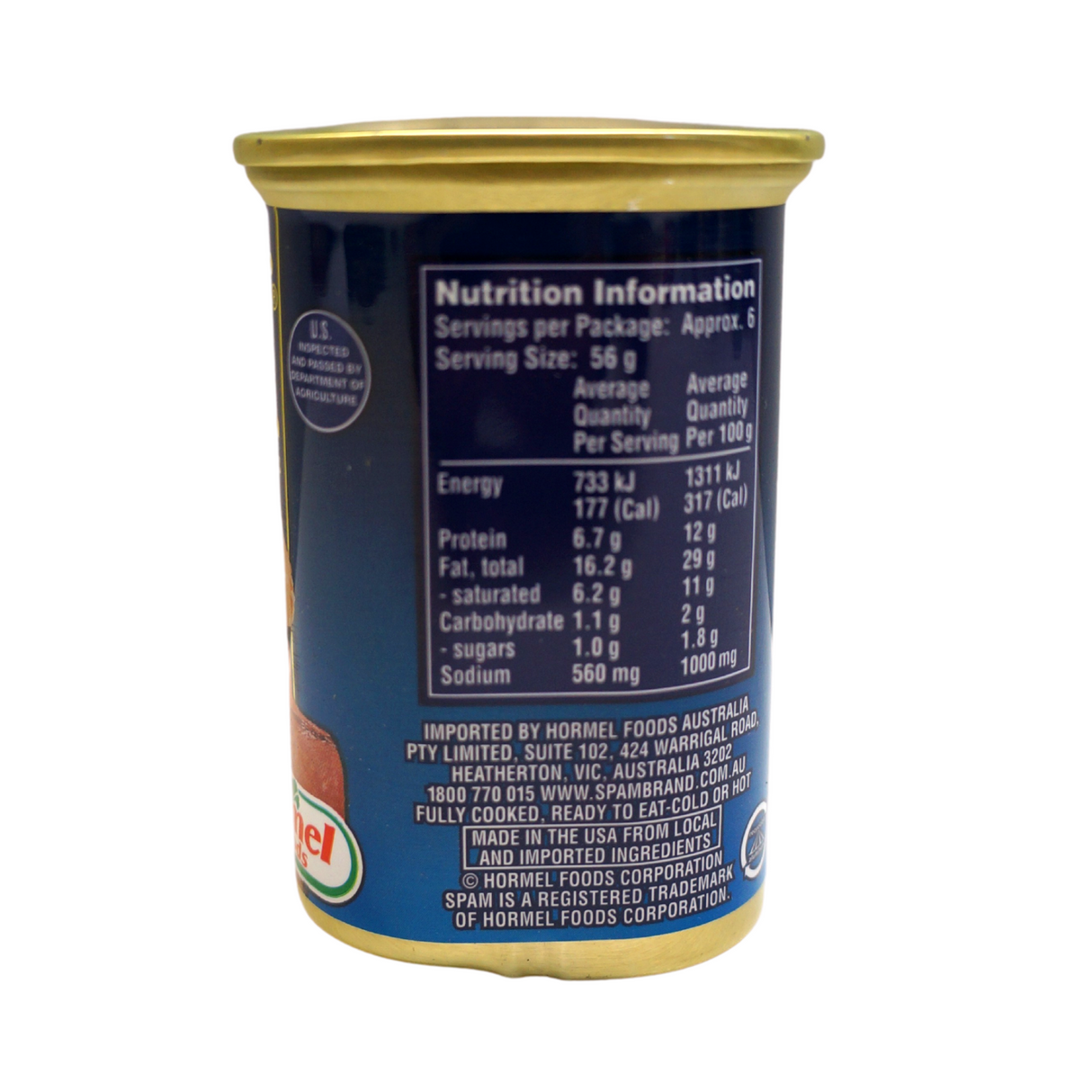 Hormel Foods Spam Original 340g Back