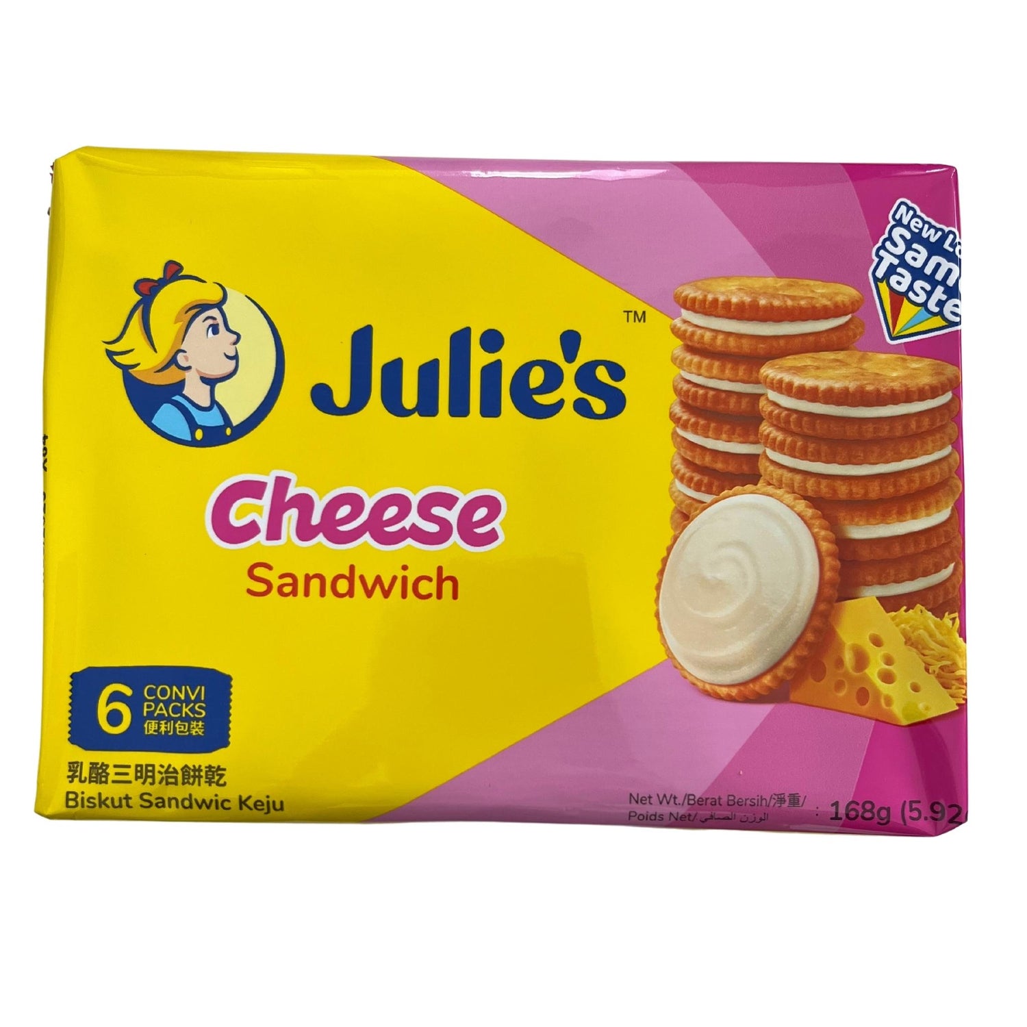 Julie's Cheese Sandwich (6 Pack) 168g