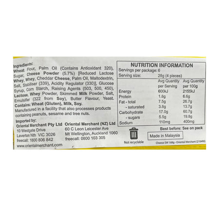 Julie's Cheese Sandwich (6 Pack) 168g