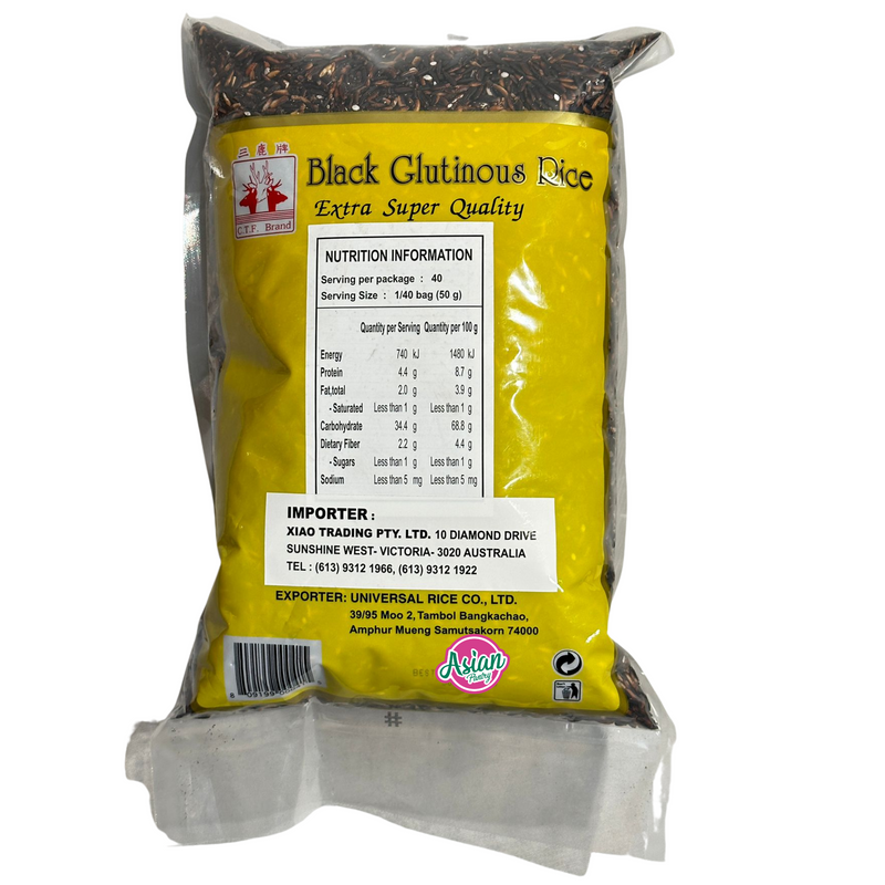 3 Deer Brand Black Glutinous Rice 2Kg