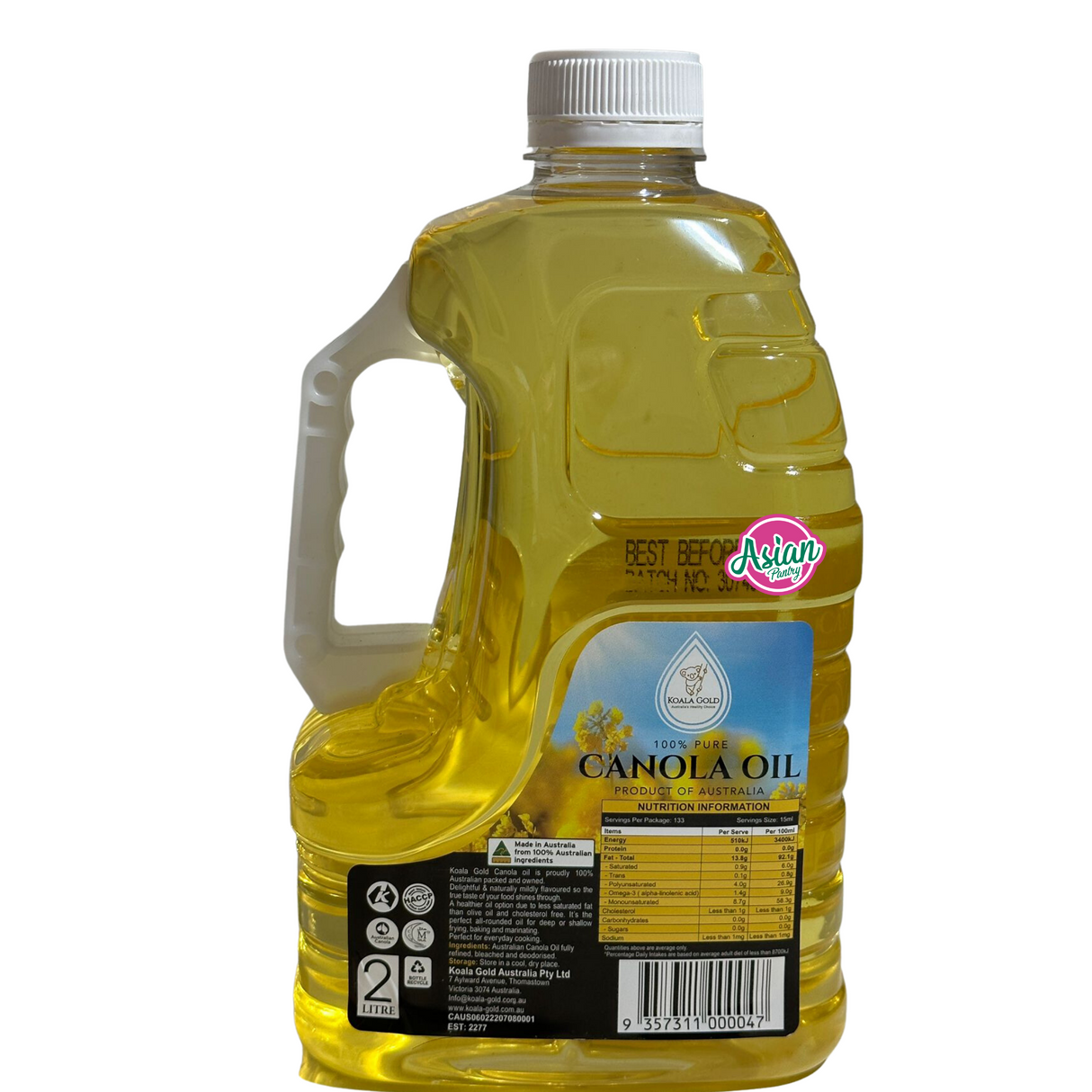 Koala Gold Canola Oil 100% Pure 2L 2000l