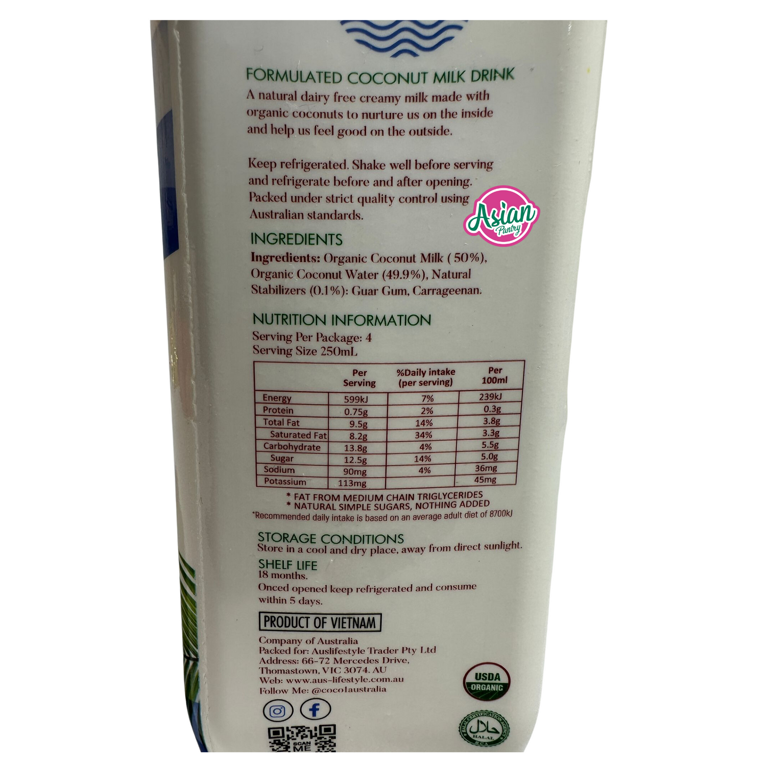 Cocoone Organic Coconut Milk 100% 1L
