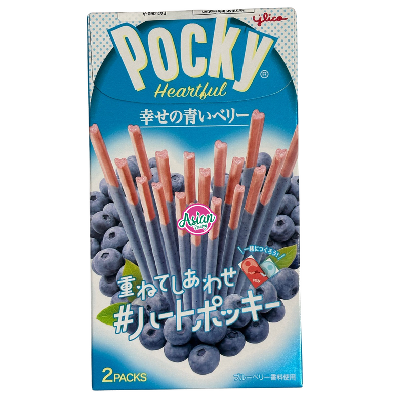 Glico Happy Pocky Heartful Blueberry 2pk 54.6g
