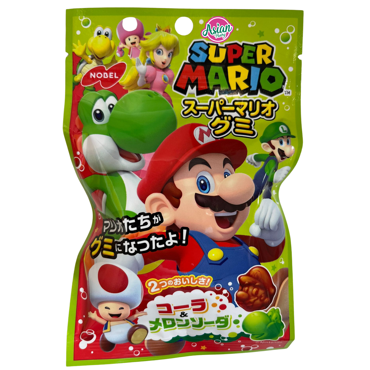 Nobel Super Mario Gummy (Cola & Melon Soda) 50g