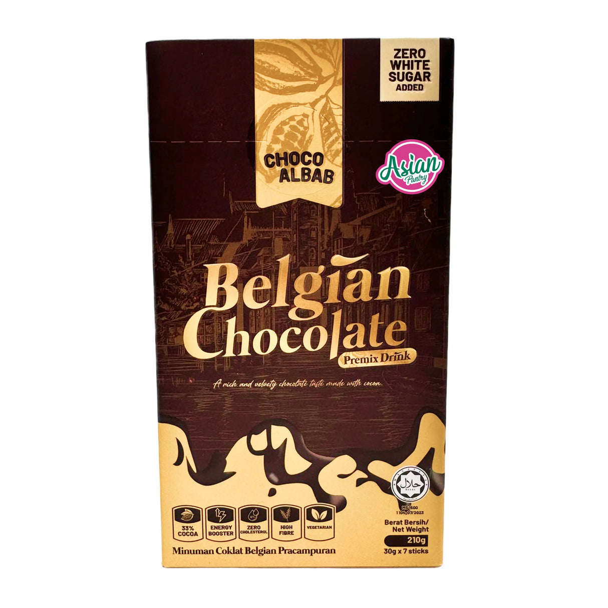 Choco Albab Belgian Chocolate Drink - Mini 7 Sachets 210g