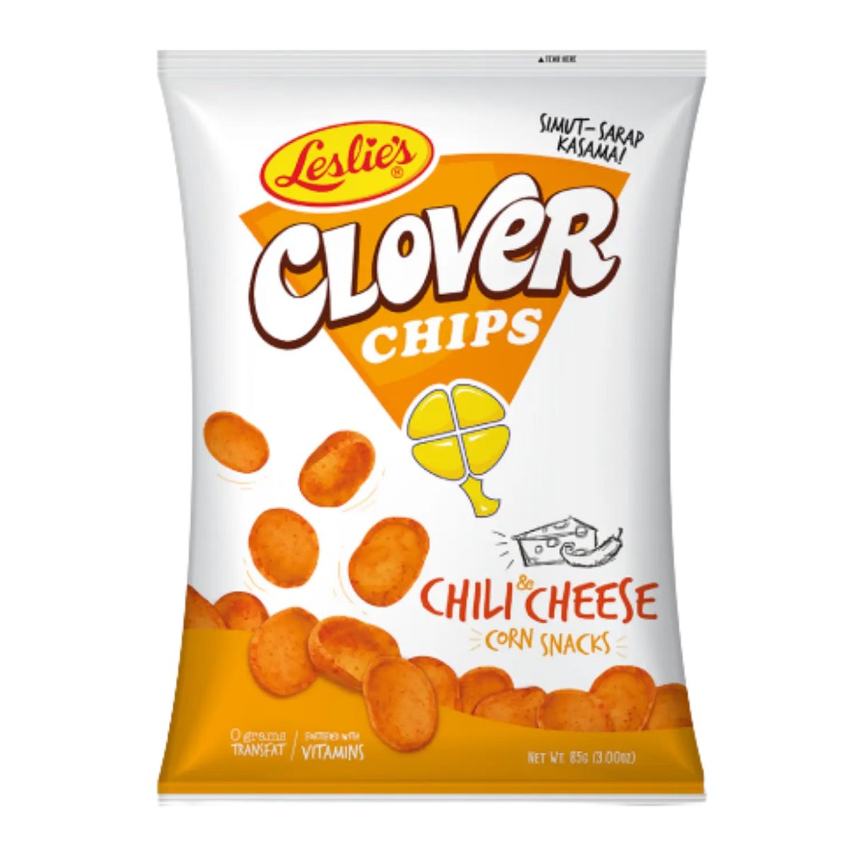 Leslie's Clover Chips Chilli & Cheese 80g