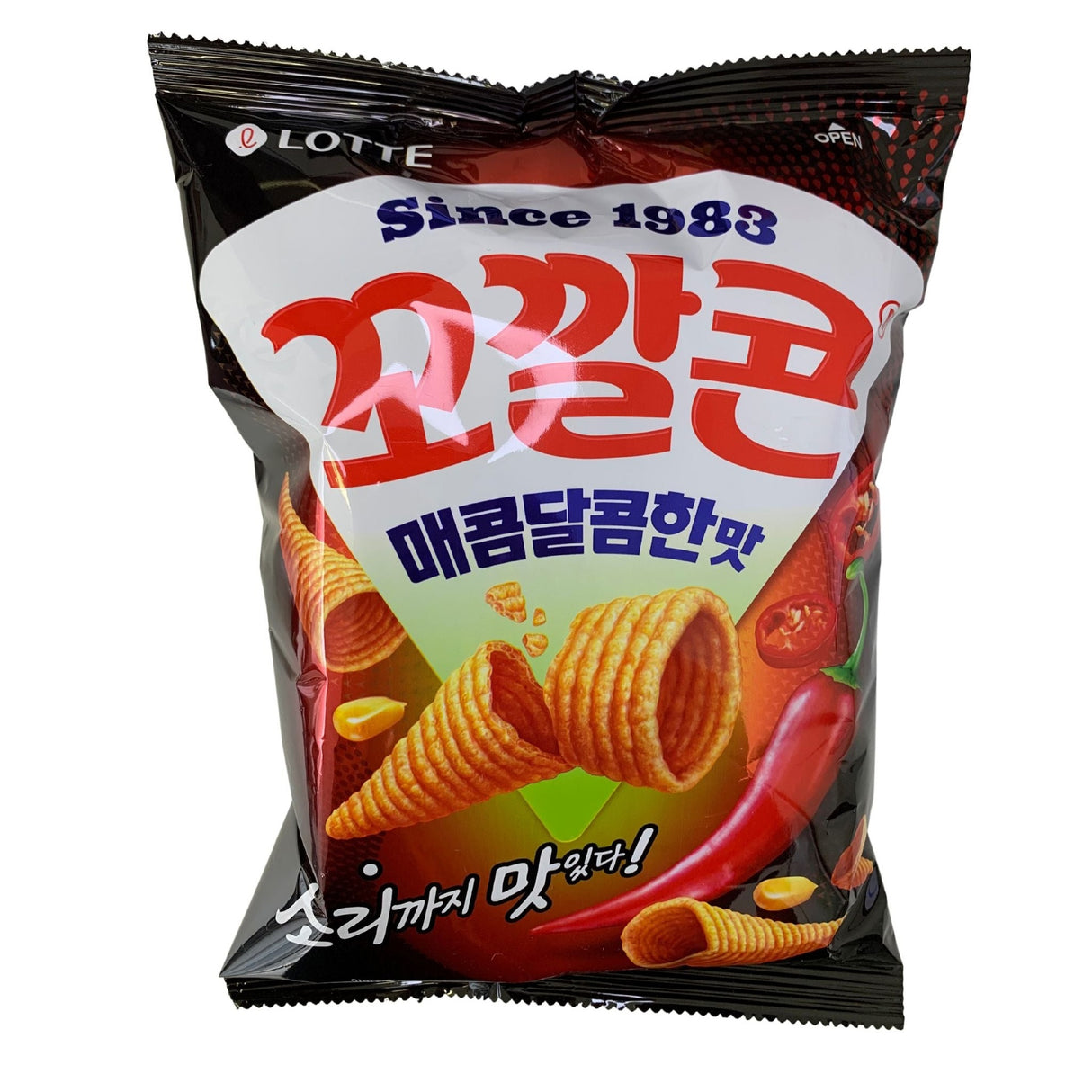 Kerepek Jagung Lotte Popping PEDAS &amp; SEDAP 72g