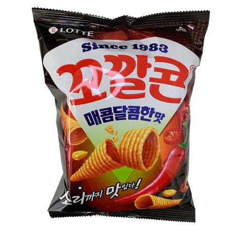 Lotte Popping Corn Chips SPICY & SWEET 67g