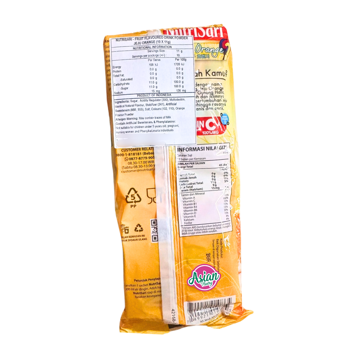 Nutrisari Instant Fruit Drink Powder Jeju Orange 110g