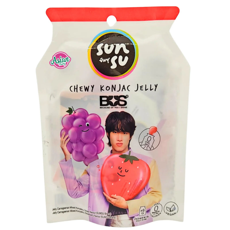 Sunsu Chewy Konjac Jelly Grape & Strawberry Flavour 96g