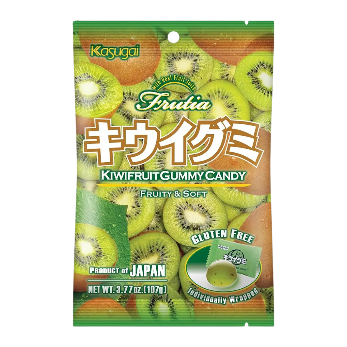 Kasugai Kiwi Fruit Gummy Candy 107g