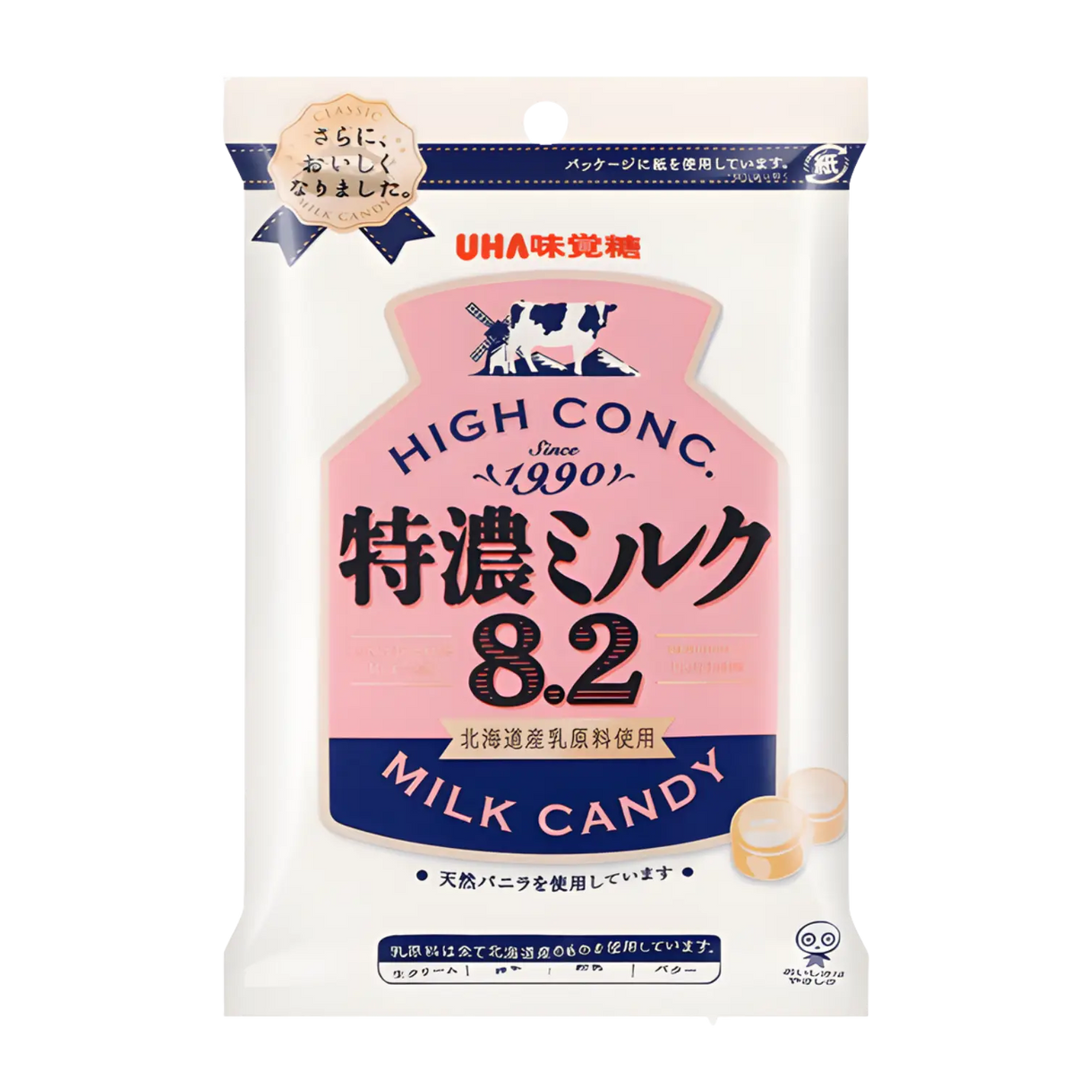 UHA Tokuno Milky 8.2 Gula-gula 88g