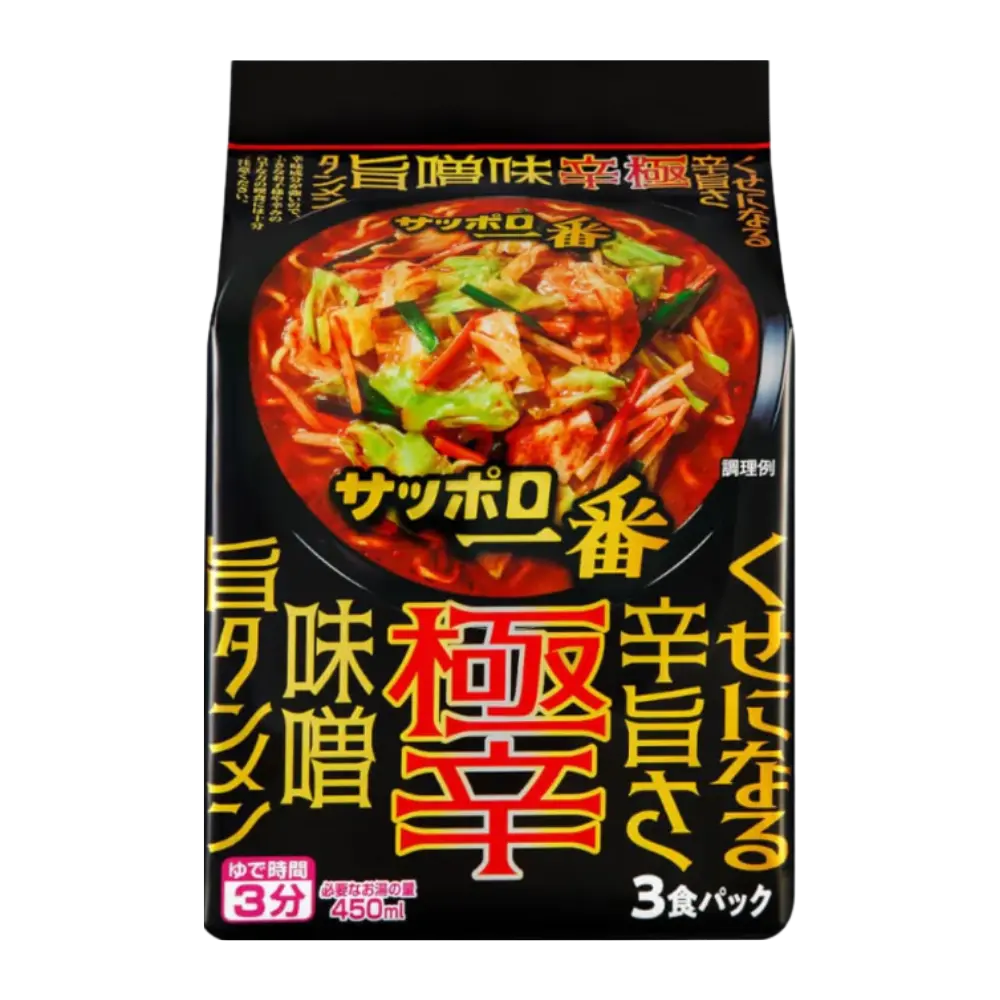 Sapporo Ichiban Extremely Spicy Miso Flavour Tanmen 3 Meals (BBD: 01/2026)