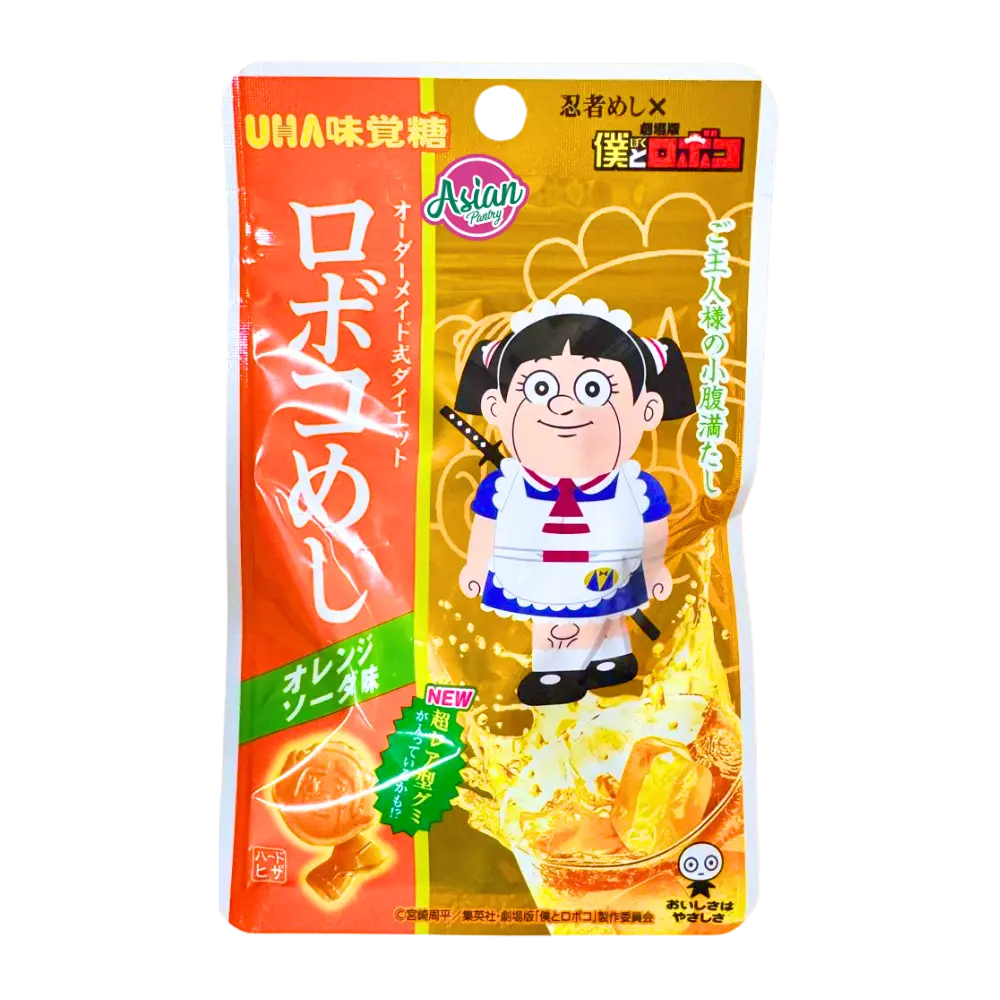 UHA Roboco Meshi Gummy Orange Soda Flavour 20g