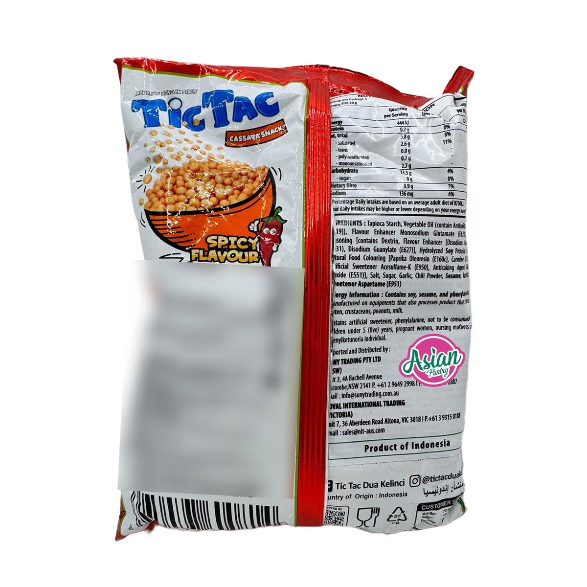 Dua Kelinci Tic Tac Cassava Snack Spicy Flavour 80g