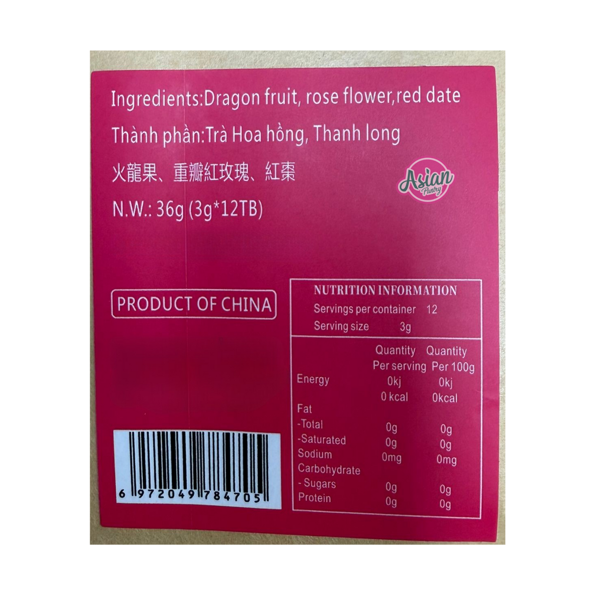 Nutrileaf Dragonfruit Rose Tea