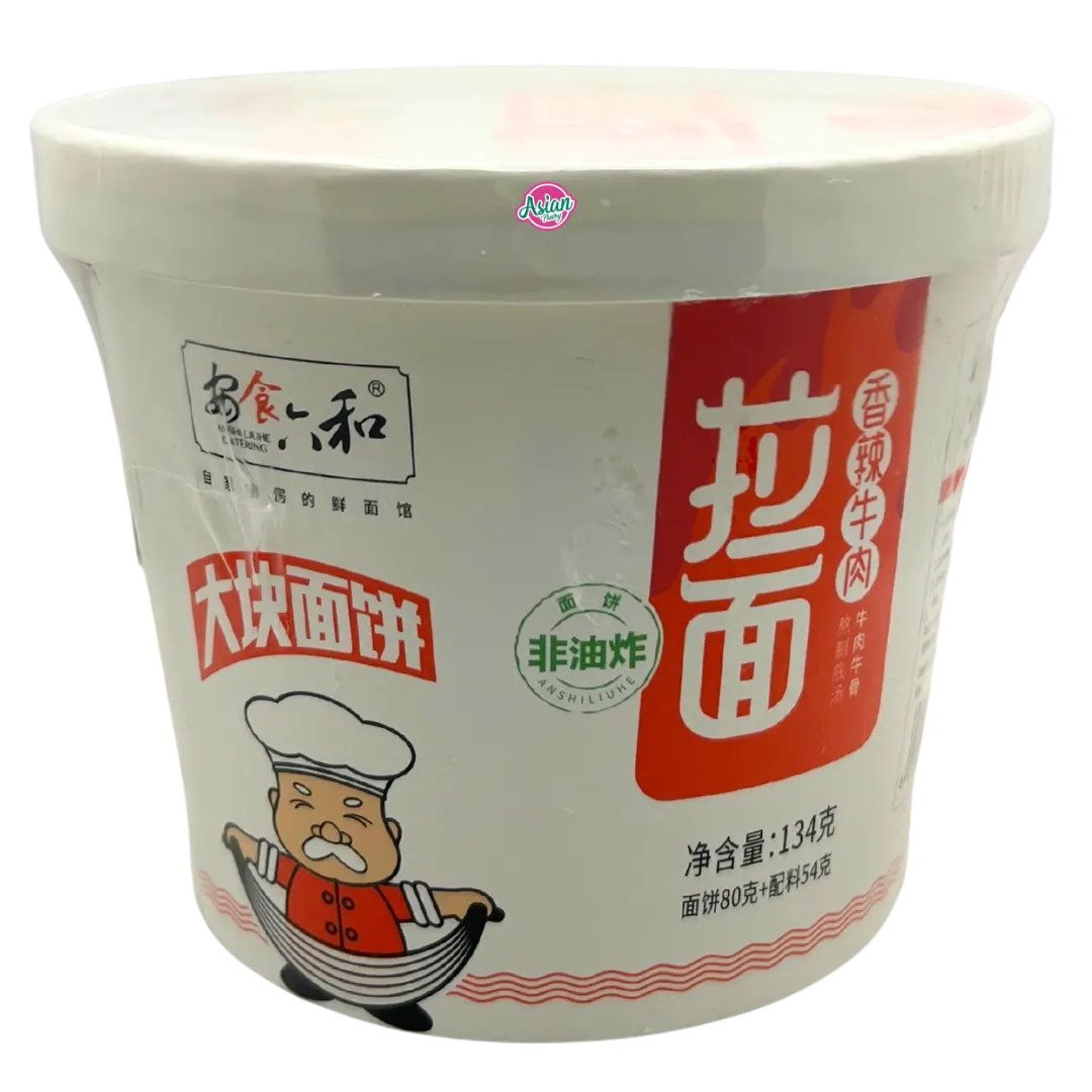 Anshi Liuhe Instant Lamian Noodles (Spicy Flavour) 134g (BBD: 21/04/2026)
