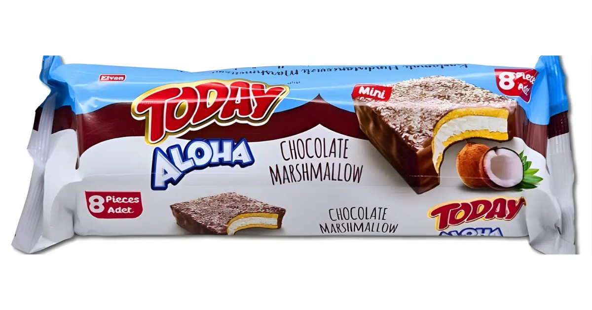 Today Aloha Coated Cake with Marshmallow and Coconut 200g – Asian Pantry