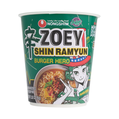 Nongshim Shin Spicy Humburger Cup (Zoey) from Kpop Demon Hunters 68g