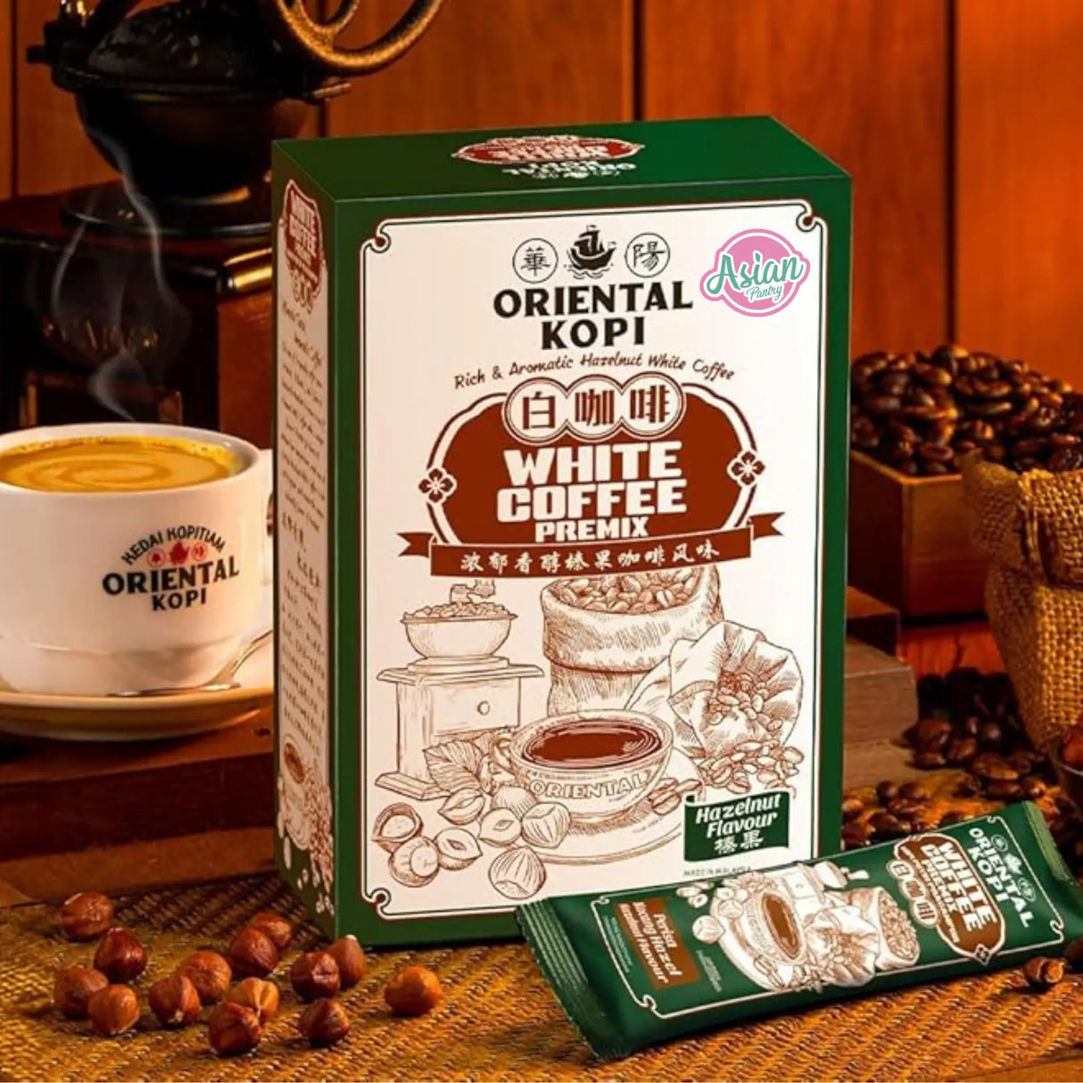 Oriental Kopi Hazelnut White Coffee 400g