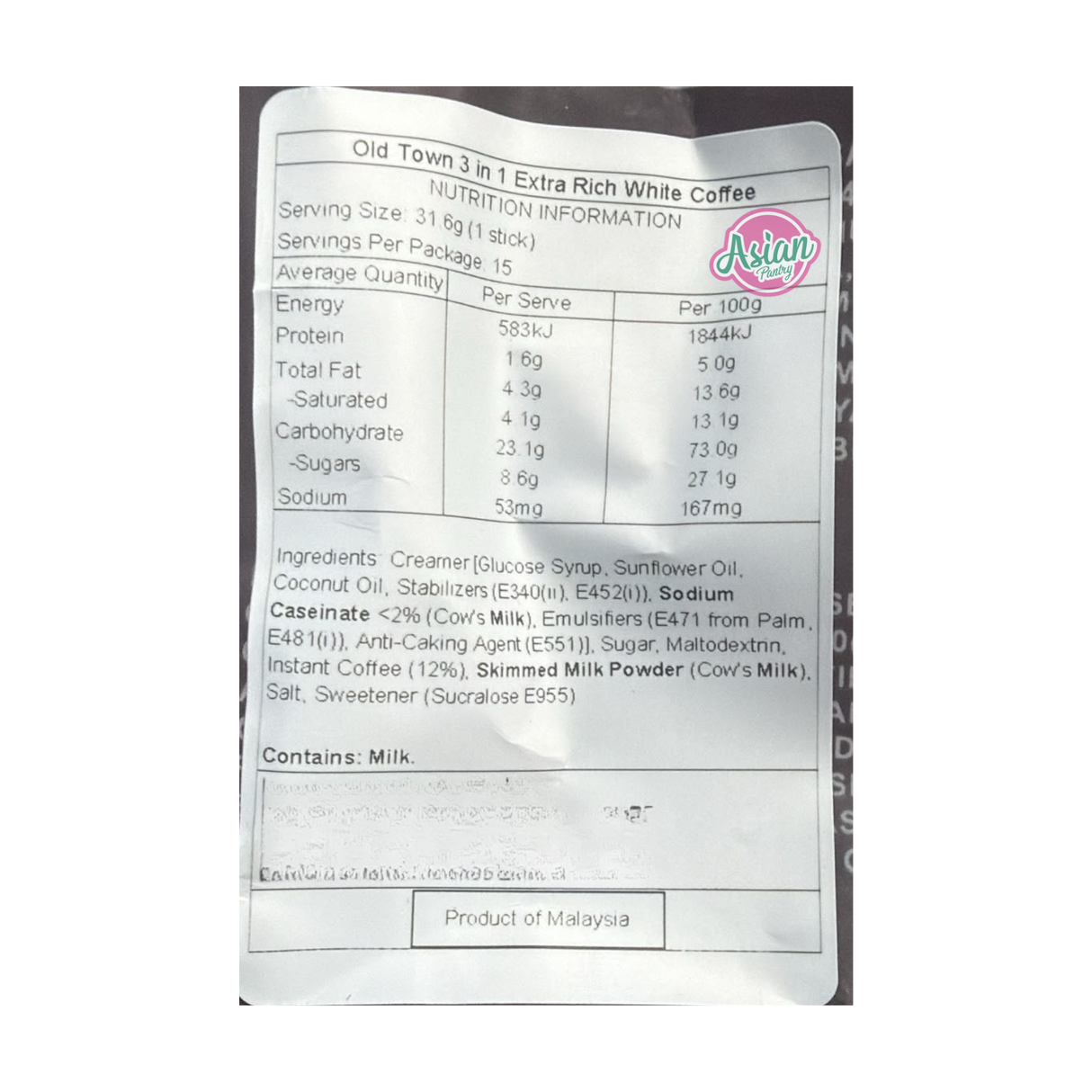 Old Town White Coffee (Extra Rich) 474g