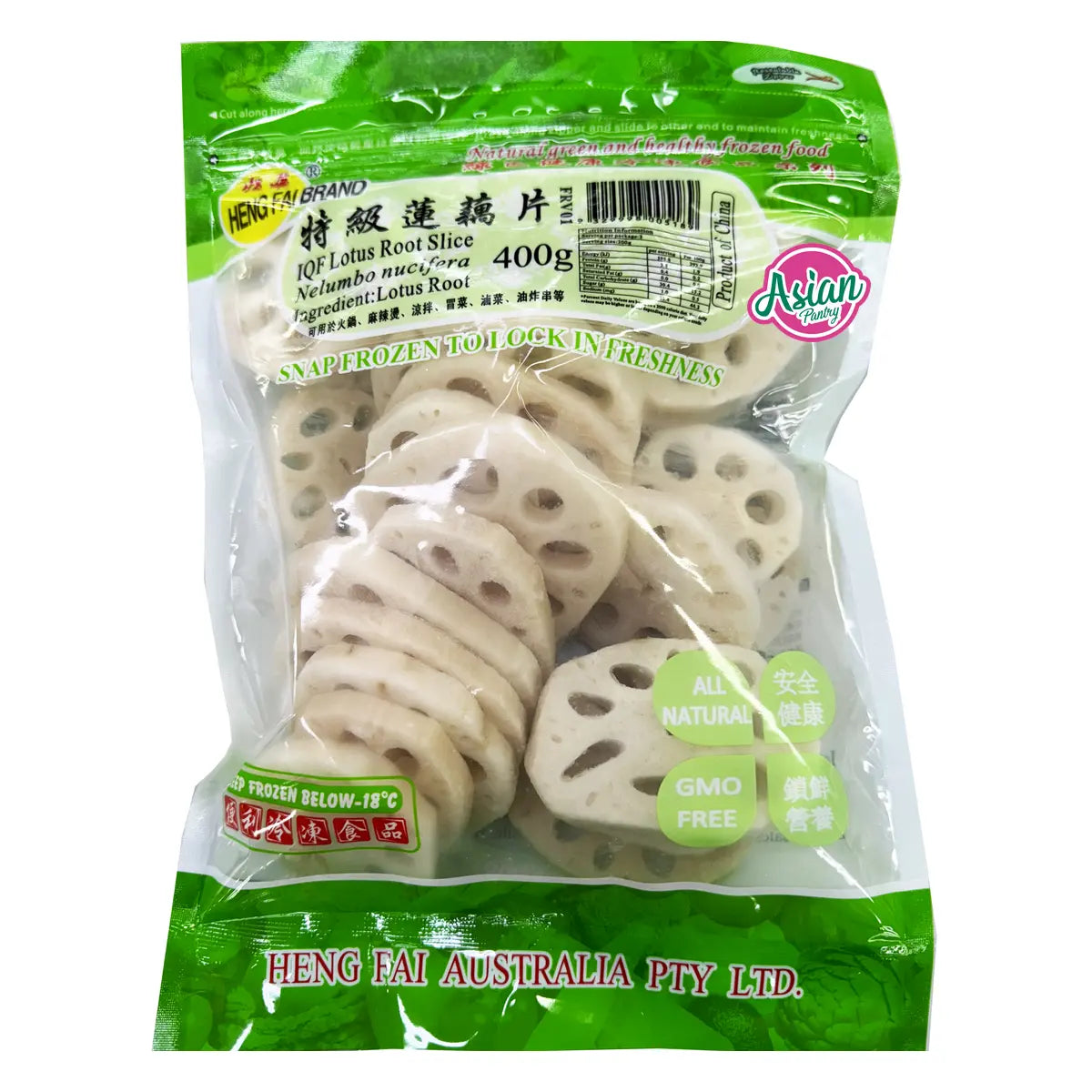 Heng Fai Frozen Lotus Root Slice 400g