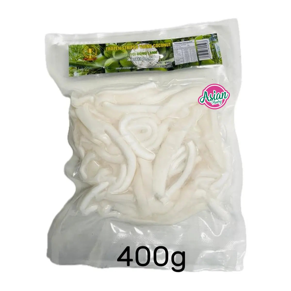 Trophy Brand Frozen Striped Young Coconut Meat 400g