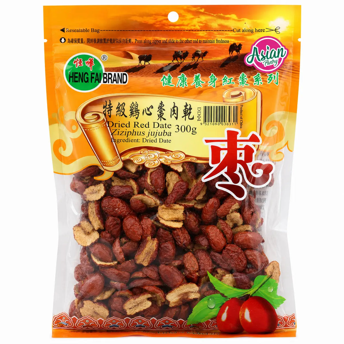 Heng Fai Sliced Red Dates 300g