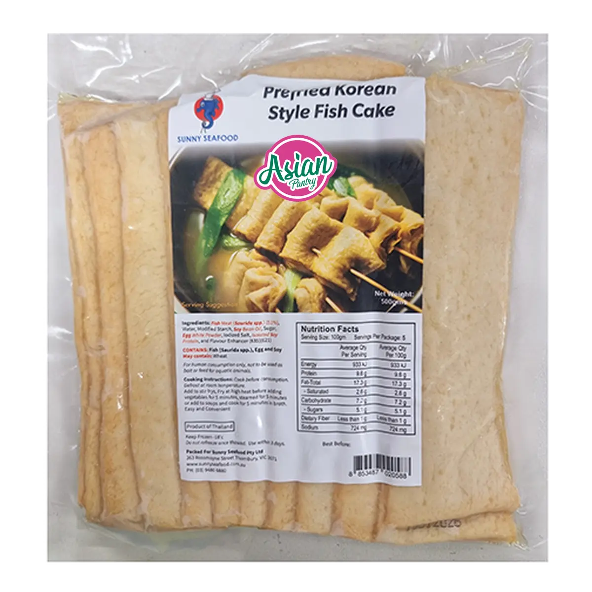 Sunny Seafood Pre-Fried Korean Fish Cake 500g