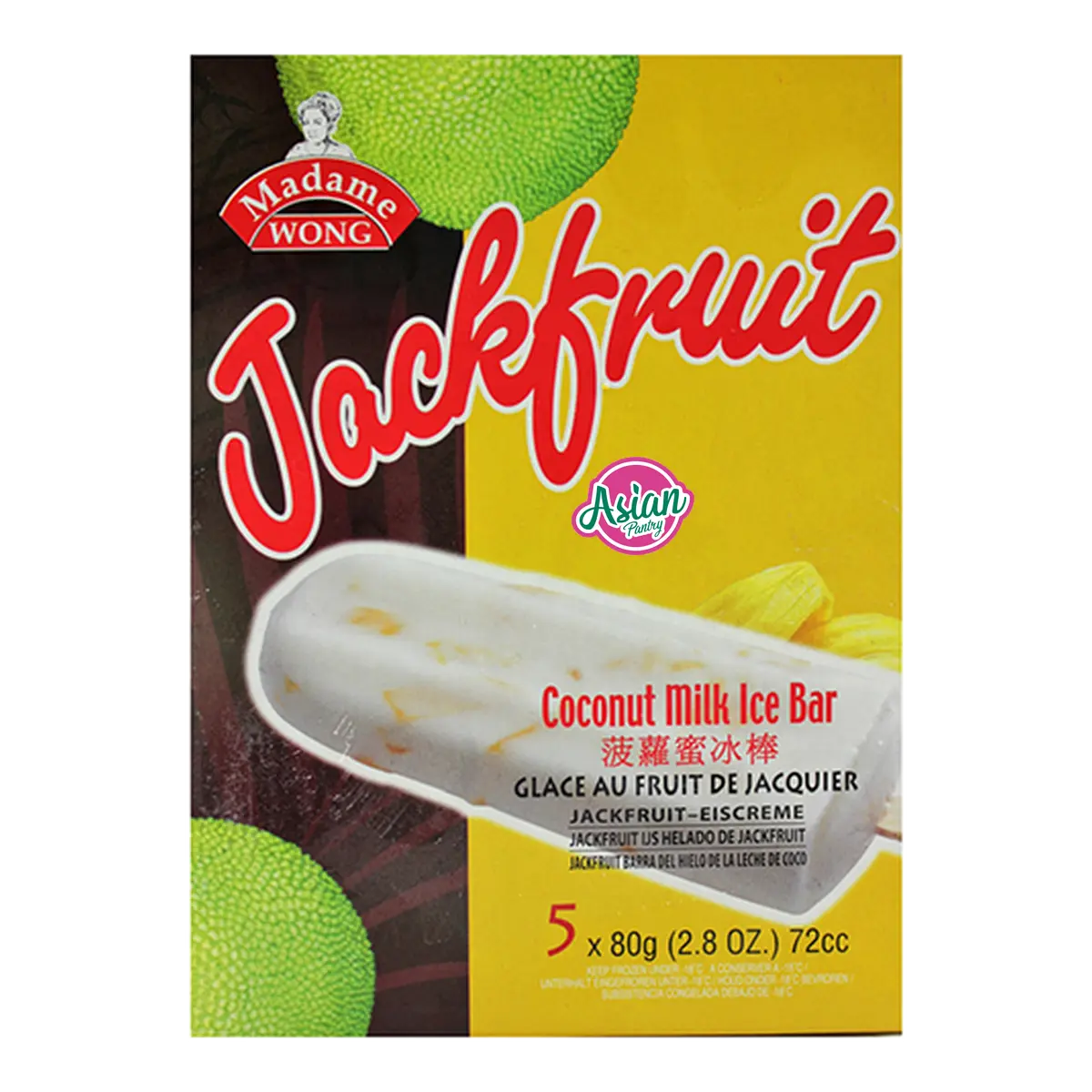 Madame Wong Frozen Jackfruit Ice Bars 5 Pieces