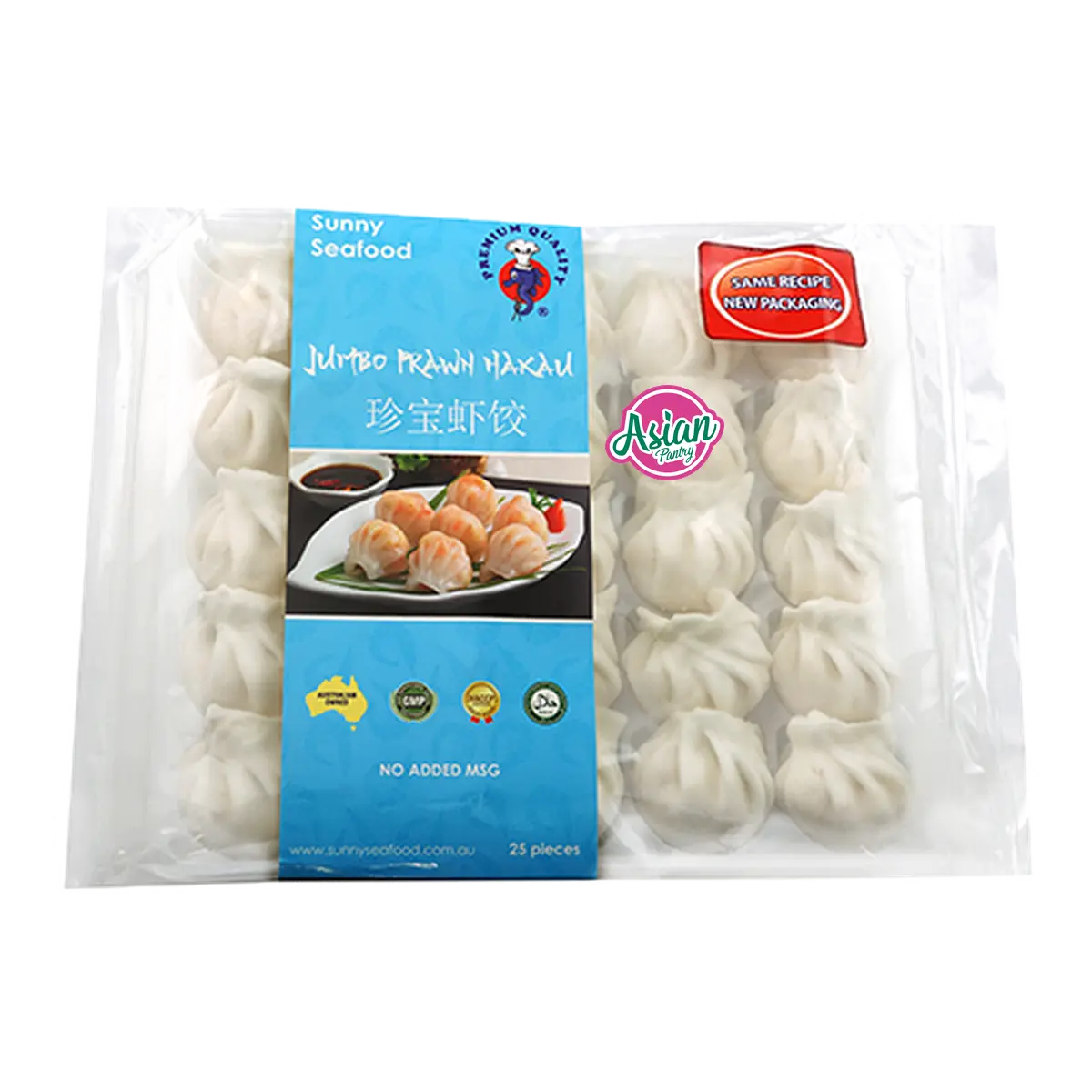 Sunny Seafood Frozen Steamed Jumbo Shrimp Dumpling (Ha Kau) 1kg