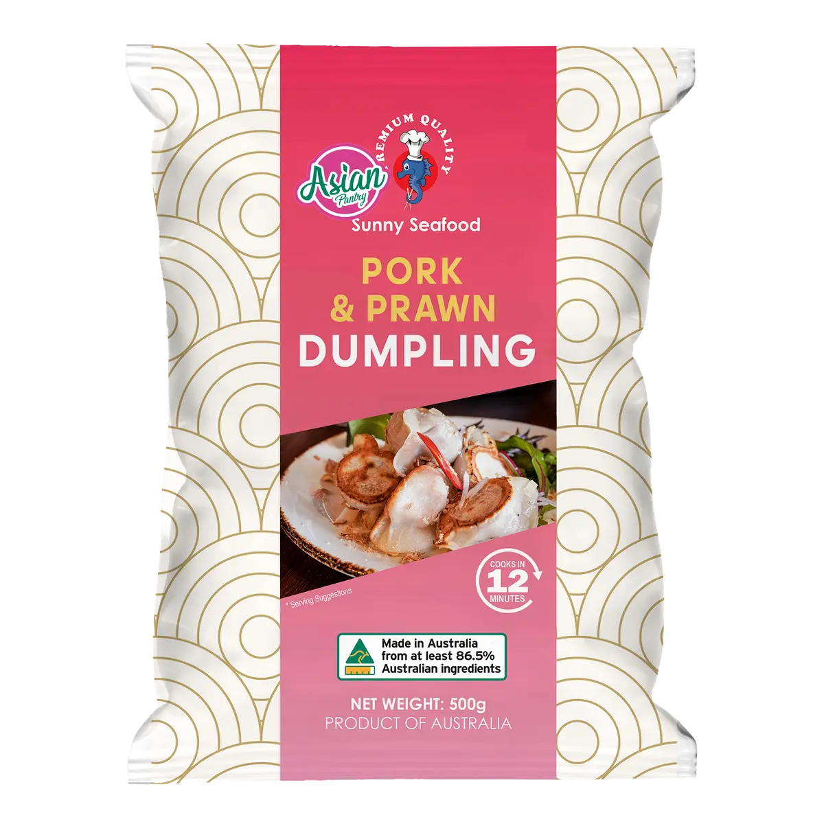 Sunny Seafood Frozen Pork and Prawn Dumplings 500g