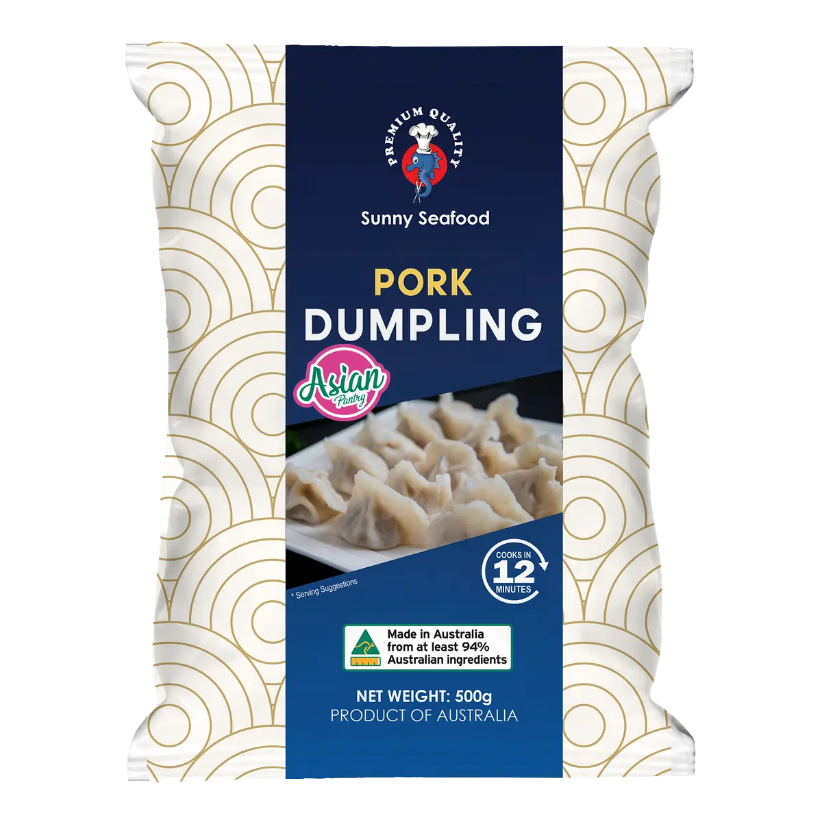 Sunny Seafood Frozen Pork Dumplings 500g