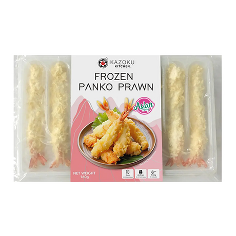 Kazoku Kitchen Frozen Pre-Fried Panko Prawn 160g