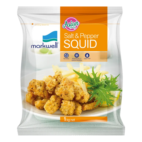 Markwell Frozen Salt & Pepper Squid Goujons 1KG