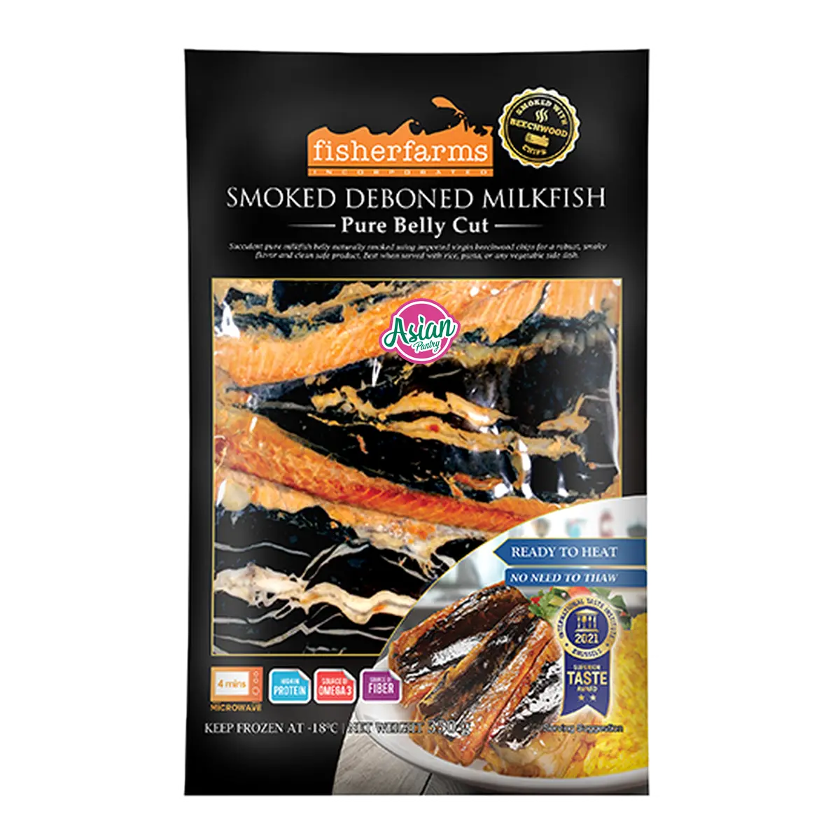 Fisherfarms Frozen Deboned Smoked Milkfish Belly Cut 350g