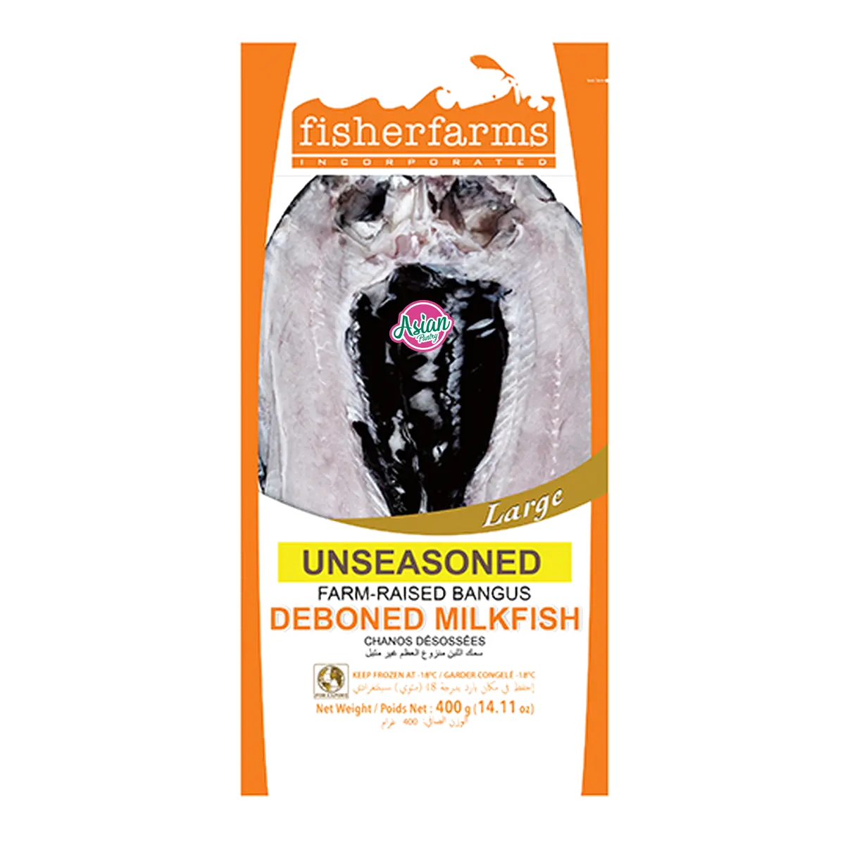 Fisherfarms Frozen Unseasoned deboned Milkfish Large 400g