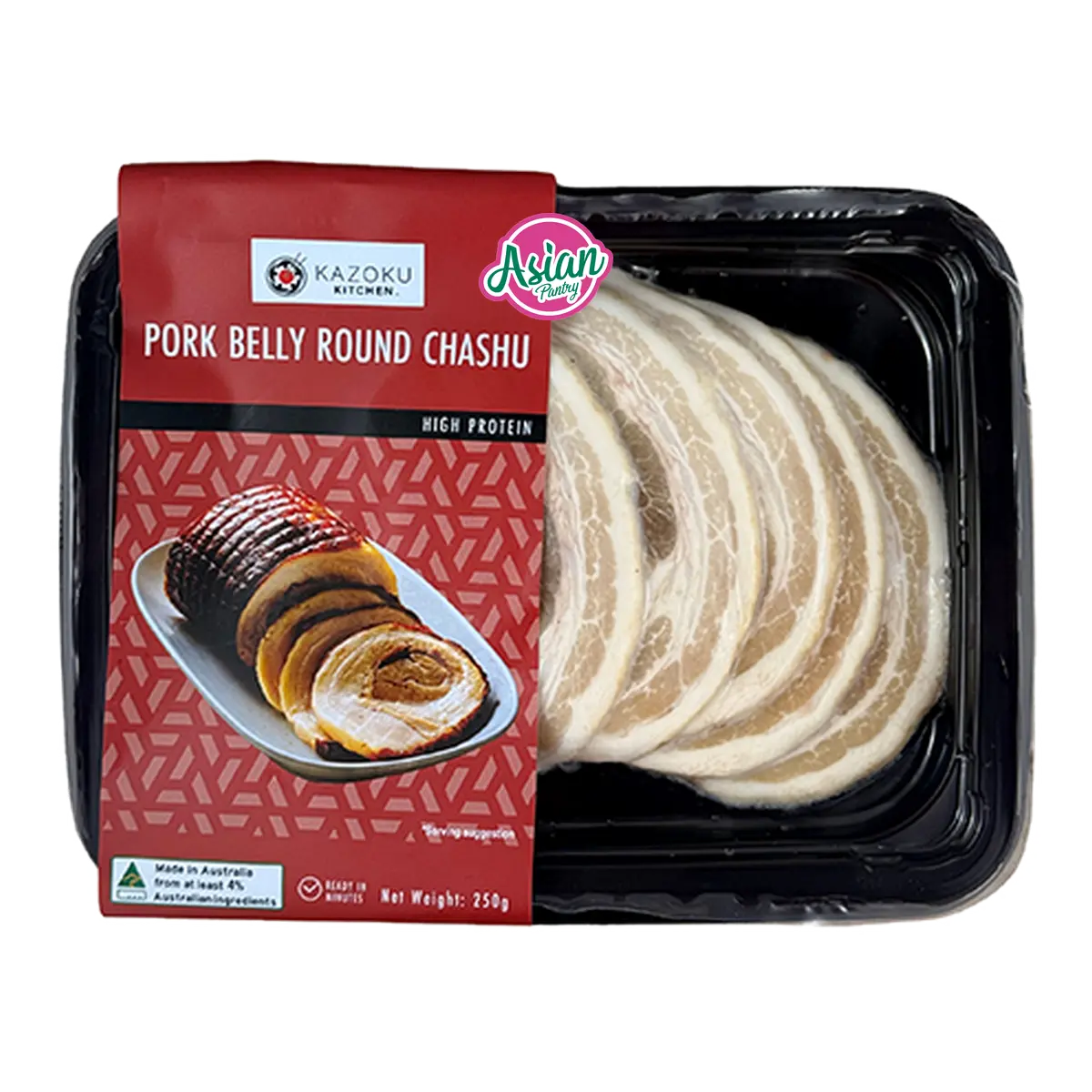 Kazoku Kitchen Frozen Pork Belly Round Cooked 250g
