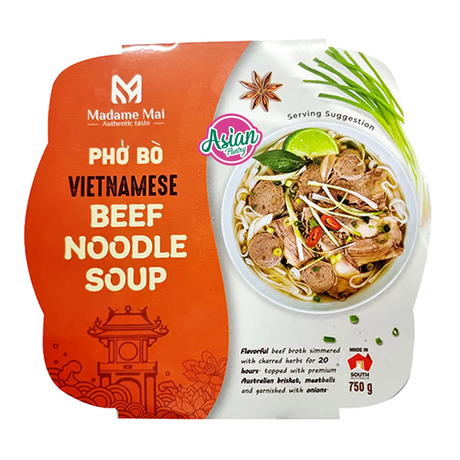 Madame Mai Frozen Beef Noodle Soup Bowl 750g